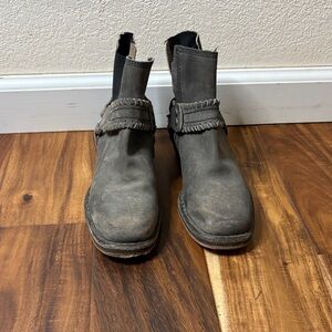Free People Black Gray Combat & Moto Boots EU 36 / US 6